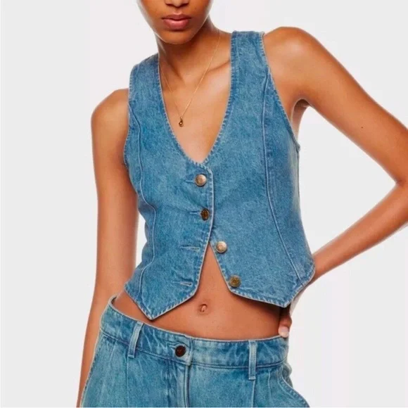 Wilfred Free Charisma denim vest - size medium - Picture 6 of 7